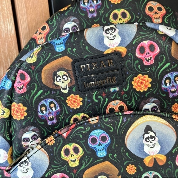 Loungefly Disney Pixar Coco Skulls Mini Backpack dia de los muertos halloween main image 10